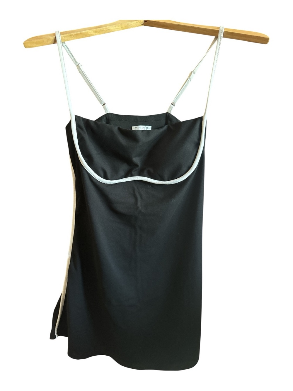 TCEC Women’s Size Small Sporty Athletic Dress with Built in Shorts White Piping